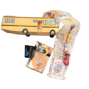 Breaking Bad Box RV Model Incense Burner, Shot Glass, and Lanyard Bundle Tan NEW